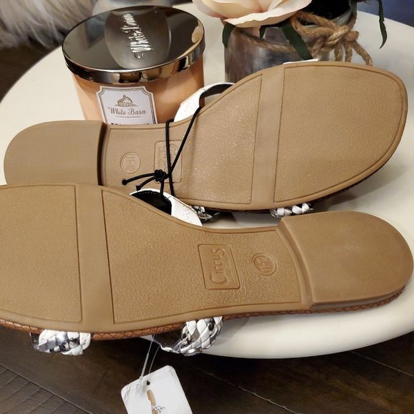 NWOT Circus White Braided Sandals - Picture 6 of 7